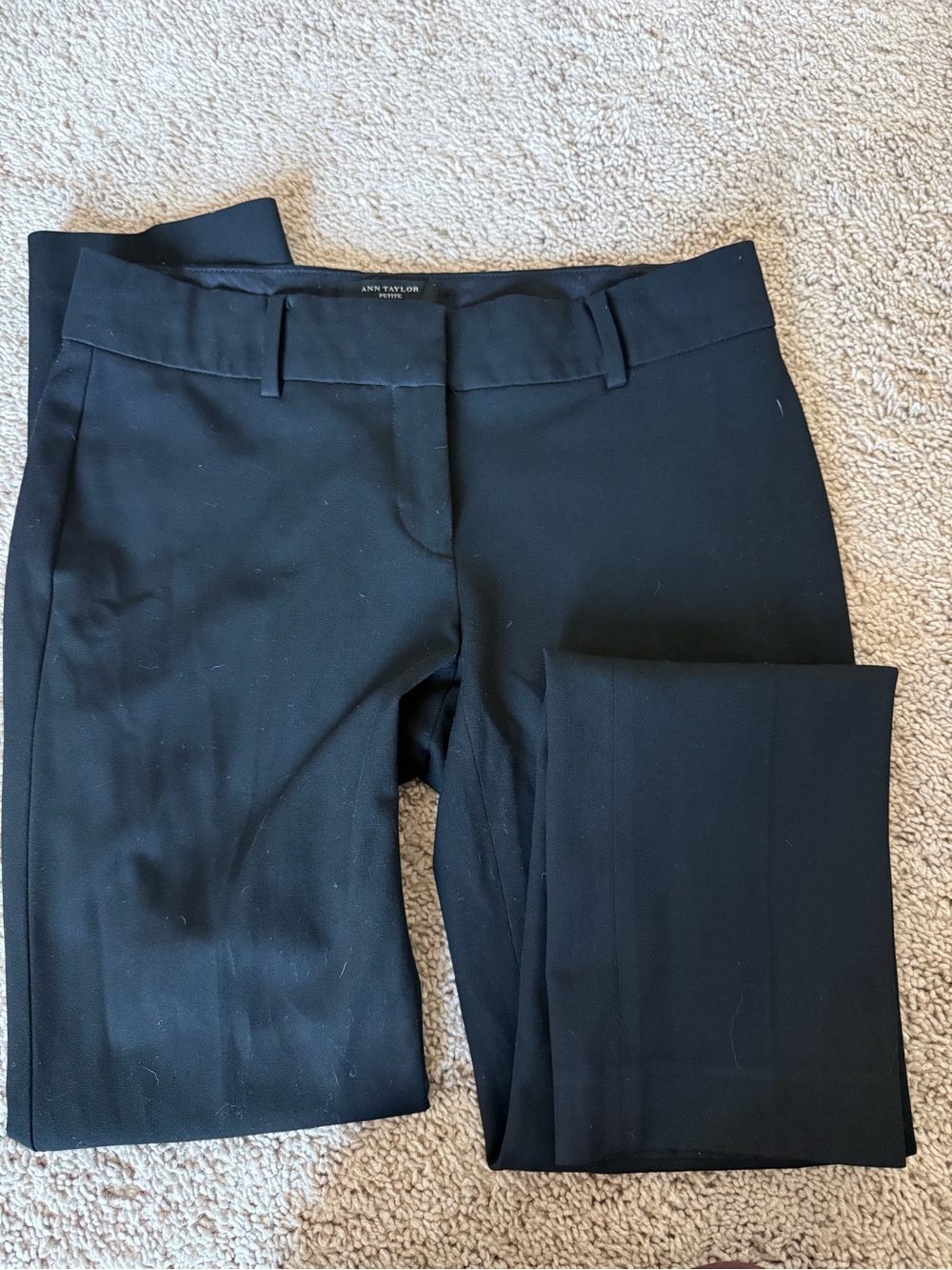 Ann Taylor Black Straight-Leg Dress Pants